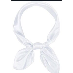 Century Star Scarf Women OS White NEW 2 Pack Silk Feel Satin Square Head Scarves